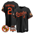 Elroe B.Orioles #2 Gunnar Henderson Player Black 30th Anniversary of 2131 Home Game Stitched Jerseys
