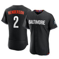 Elroe B.Orioles #2 Gunnar Henderson Player Black City Connect Limited Elite Home Game Stitched Jerseys