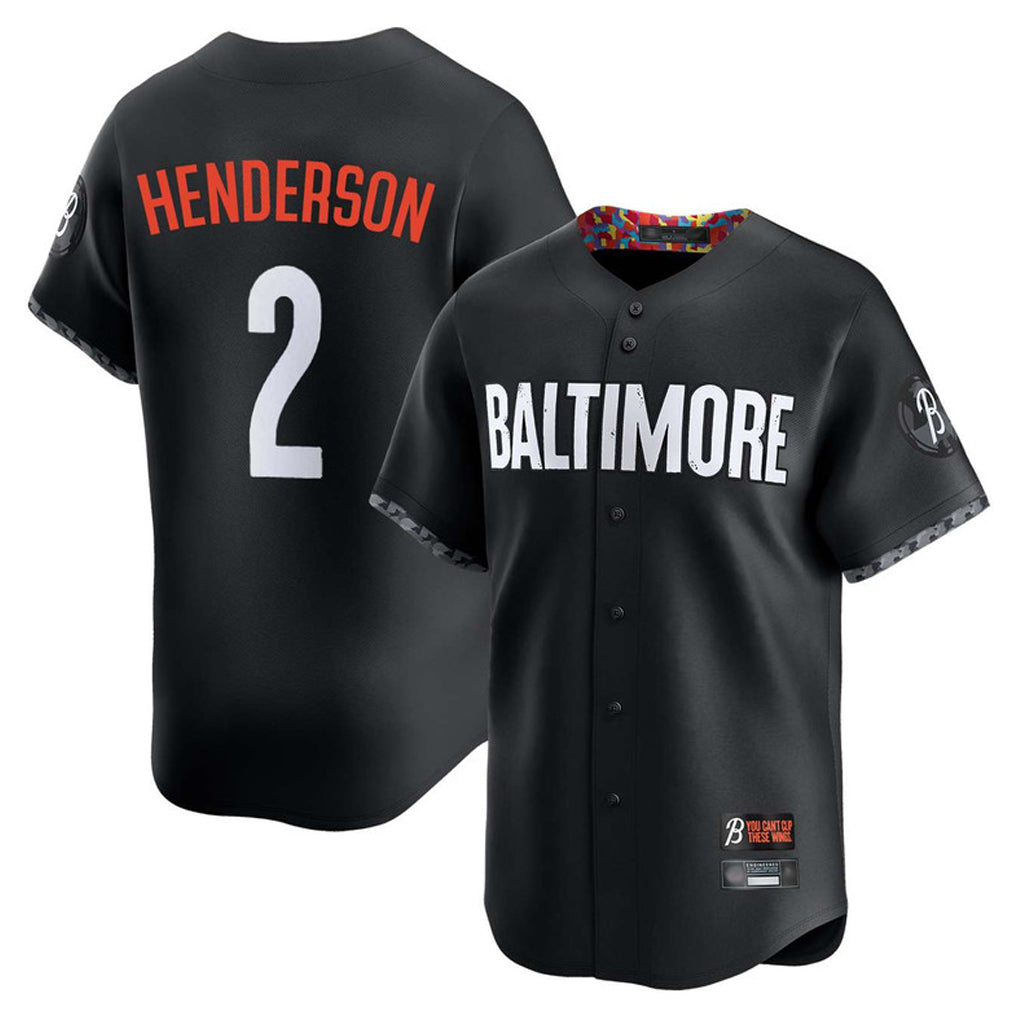 Elroe B.Orioles #2 Gunnar Henderson Player Black City Connect Limited Home Game Stitched Jerseys