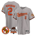 Elroe B.Orioles #2 Gunnar Henderson Player Gray 30th Anniversary of 2131 Home Game Stitched Jerseys