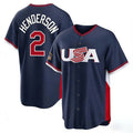 Elroe B.Orioles #2 Gunnar Henderson Player Navy USA 2026 World Classic Home Game Stitched Jerseys