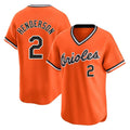 Elroe B.Orioles #2 Gunnar Henderson Player Orange T-shirt Limited Home Game Stitched Jerseys