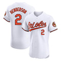 Elroe B.Orioles #2 Gunnar Henderson Player White Limited Elite Home Game Stitched Jerseys
