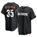 Elroe B.Orioles #35 Adley Rutschman Player Black City Connect Home Game Stitched Jerseys
