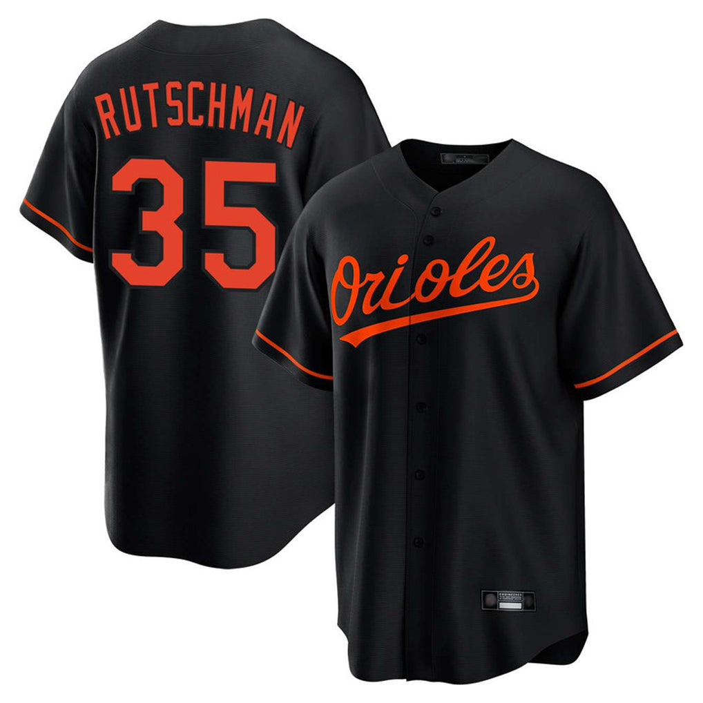 Elroe B.Orioles #35 Adley Rutschman Black Home Game Stitched Jerseys