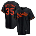 Elroe B.Orioles #35 Adley Rutschman Player Black Home Game Stitched Jerseys