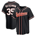 Elroe B.Orioles #35 Adley Rutschman Player Black Out Home Game Stitched Jerseys