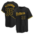 Elroe B.Orioles #35 Adley Rutschman Black Snake Skin City Home Game Stitched Jerseys
