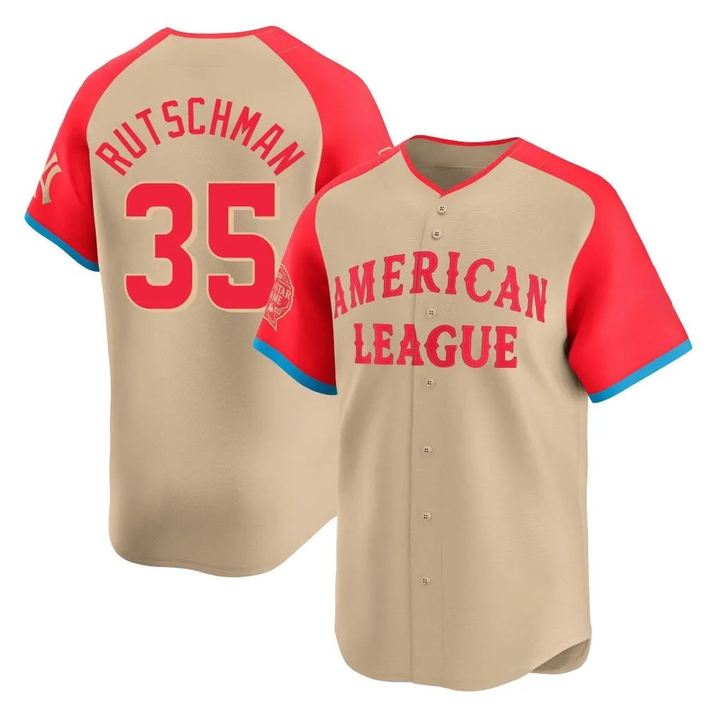 Elroe B.Orioles #35 Adley Rutschman Cream American League All-Star Limited Home Game Stitched Jerseys