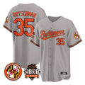 Elroe B.Orioles #35 Adley Rutschman Gray 30th Anniversary of 2131 Home Game Stitched Jerseys