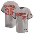 Elroe B.Orioles #35 Adley Rutschman Gray Limited Home Game Stitched Jerseys