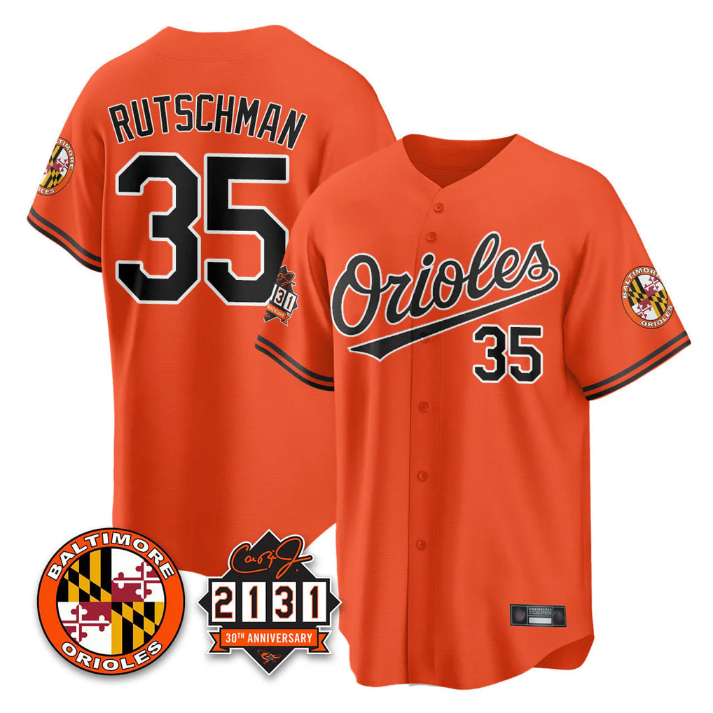 Elroe B.Orioles #35 Adley Rutschman Player Gray Home Game Stitched Jerseys