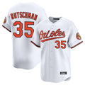 Elroe B.Orioles #35 Adley Rutschman Player White Limited Home Game Stitched Jerseys