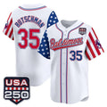 Elroe B.Orioles #35 Adley Rutschman White USA 250 Independence Day Vapor Premier Limited Home Game Stitched Jerseys
