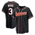 Elroe B.Orioles #3 Taylor Ward Player Black Out Home Game Stitched Jerseys