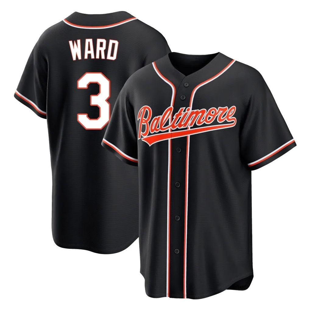 Elroe B.Orioles #3 Taylor Ward Player Black Out Home Game Stitched Jerseys