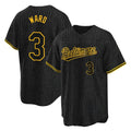 Elroe B.Orioles #3 Taylor Ward Player Black Snake Skin City Home Game Stitched Jerseys