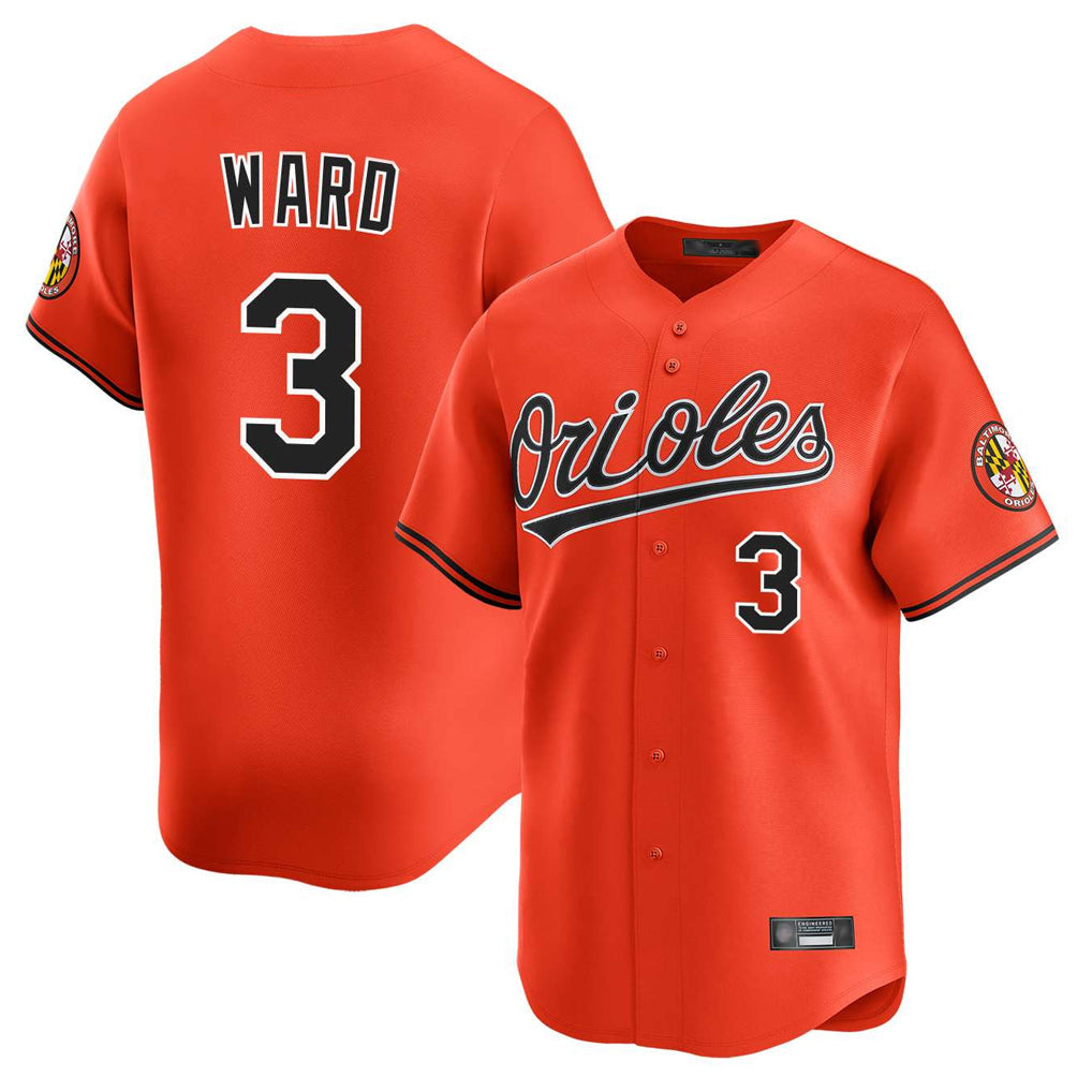 Elroe B.Orioles #3 Taylor Ward Player Orange Limited Home Game Stitched Jerseys