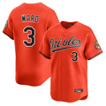 Elroe B.Orioles #3 Taylor Ward Player Orange Limited Home Game Stitched Jerseys