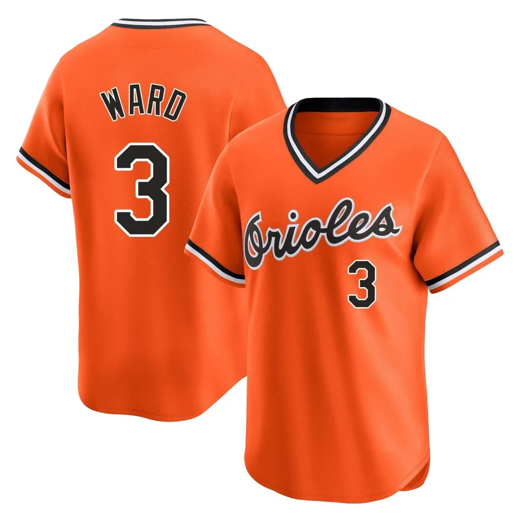 Elroe B.Orioles #3 Taylor Ward Player Orange T-shirt Limited Home Game Stitched Jerseys