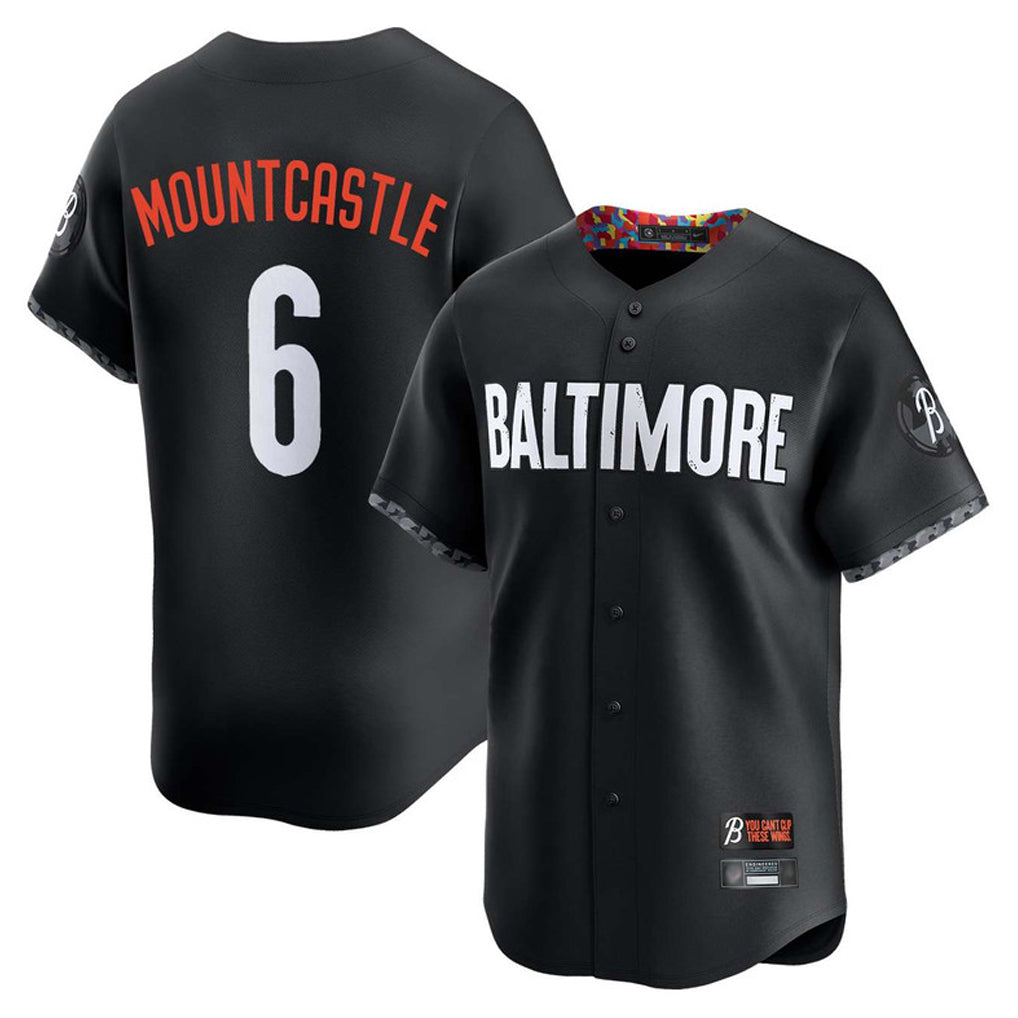 Elroe B.Orioles #6 Ryan Mountcastle Player Black City Connect Limited Home Game Stitched Jerseys