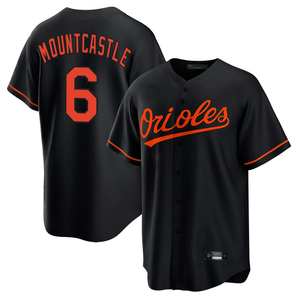 Elroe B.Orioles #6 Ryan Mountcastle Player Black Home Game Stitched Jerseys