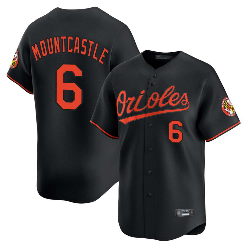 Elroe B.Orioles #6 Ryan Mountcastle Player Black Limited Home Game Stitched Jerseys