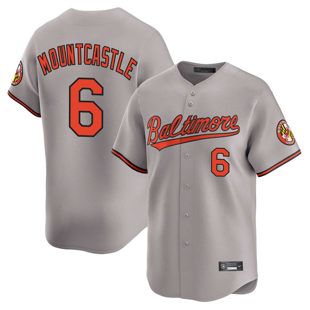 Elroe B.Orioles #6 Ryan Mountcastle Player Gray Limited Home Game Stitched Jerseys