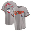 Elroe B.Orioles #6 Ryan Mountcastle Player Gray USA 250 Fourth of July Home Game Stitched Jerseys