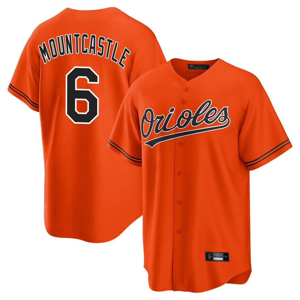Elroe B.Orioles #6 Ryan Mountcastle Player Orange Home Game Stitched Jerseys