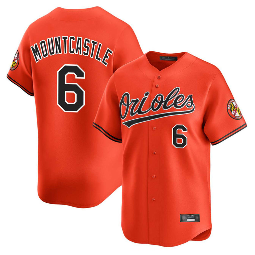 Elroe B.Orioles #6 Ryan Mountcastle Player Orange Limited Home Game Stitched Jerseys