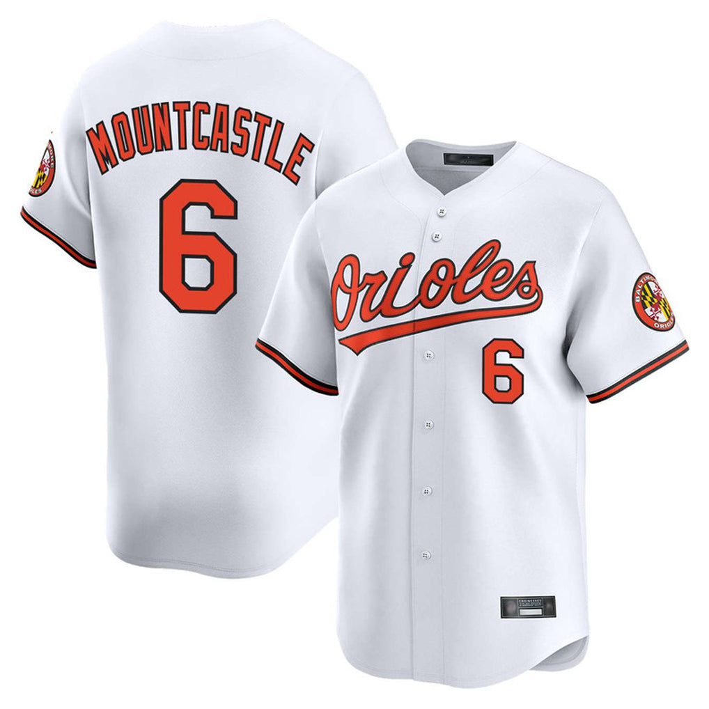 Elroe B.Orioles #6 Ryan Mountcastle Player White Limited Home Game Stitched Jerseys