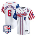 Elroe B.Orioles #6 Ryan Mountcastle Player White USA 250 Independence Day Vapor Premier Home Game Stitched Jerseys