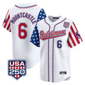 Elroe B.Orioles #6 Ryan Mountcastle Player White USA 250 Independence Day Vapor Premier Limited Home Game Stitched Jerseys