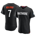 Elroe B.Orioles #7 Jackson Holliday Player Black City Connect Limited Elite Home Game Stitched Jerseys