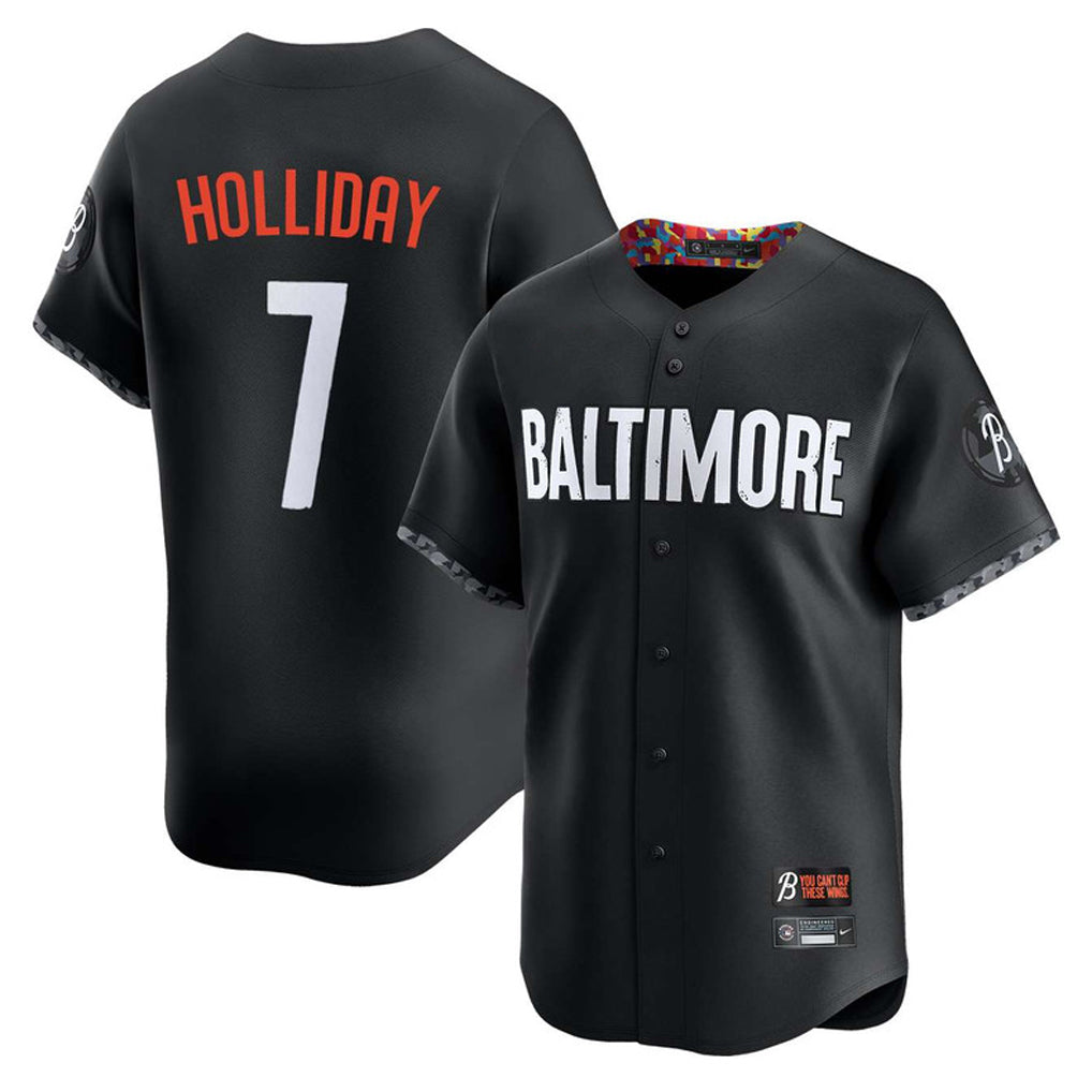 Elroe B.Orioles #7 Jackson Holliday Player Black City Connect Limited Home Game Stitched Jerseys