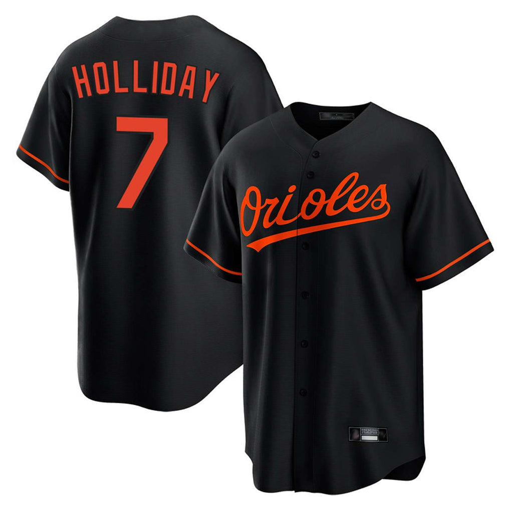 Elroe B.Orioles #7 Jackson Holliday Player Black Home Game Stitched Jerseys