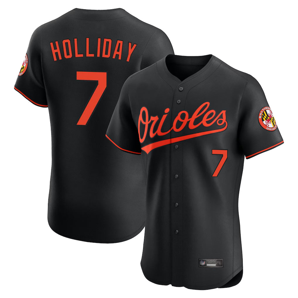 Elroe B.Orioles #7 Jackson Holliday Player Black Limited Elite Home Game Stitched Jerseys