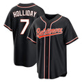 Elroe B.Orioles #7 Jackson Holliday Player Black Out Home Game Stitched Jerseys