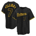 Elroe B.Orioles #7 Jackson Holliday Player Black Snake Skin City Home Game Stitched Jerseys