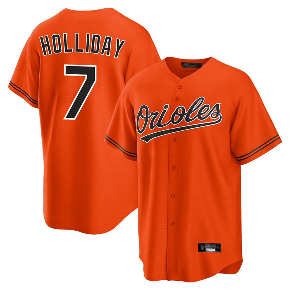 Elroe B.Orioles #7 Jackson Holliday Player Orange Home Game Stitched Jerseys