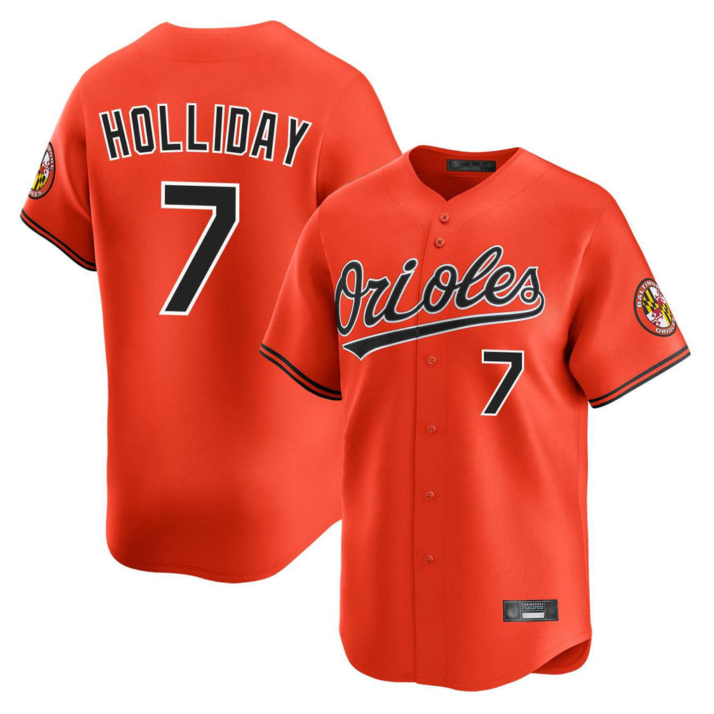 Elroe B.Orioles #7 Jackson Holliday Player Orange Limited Home Game Stitched Jerseys
