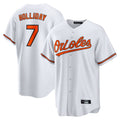 Elroe B.Orioles #7 Jackson Holliday Player White Home Game Stitched Jerseys