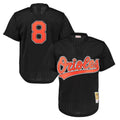 Elroe B.Orioles #8 Cal Ripken Player Black Mitchell & Ness 1997 Cooperstown Mesh Game Stitched Jerseys