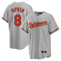 Elroe B.Orioles #8 Cal Ripken Player Gray Home Game Stitched Jerseys