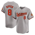 Elroe B.Orioles #8 Cal Ripken Player Gray Limited Home Game Stitched Jerseys
