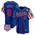 Elroe B.Orioles #8 Cal Ripken Player Royal USA 250 Independence Day Vapor Premier Limited Home Game Stitched Jerseys