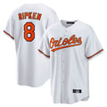 Elroe B.Orioles #8 Cal Ripken Player White Home Game Stitched Jerseys