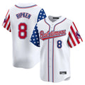 Elroe B.Orioles #8 Cal Ripken Player White Independence Day Vapor Premier Limited Home Game Stitched Jerseys