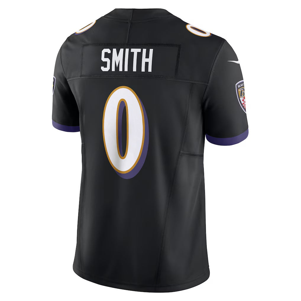Elroe B.Ravens #0 Roquan Smith Black Alternate Vapor F.U.S.E. Limited Stitched Jerseys